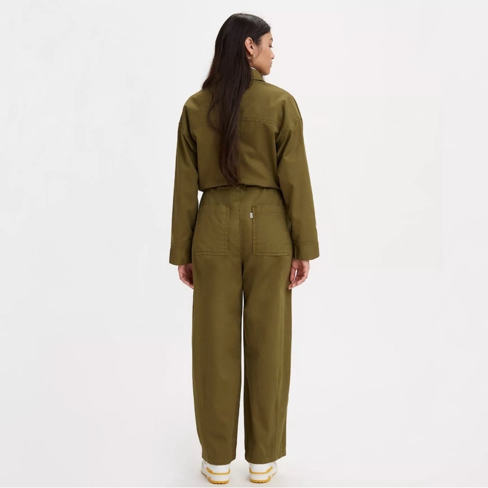 Levi’s Long Sleeve Baggy Surplus Jumpsuit in Olive Green - Picture 2 of 15